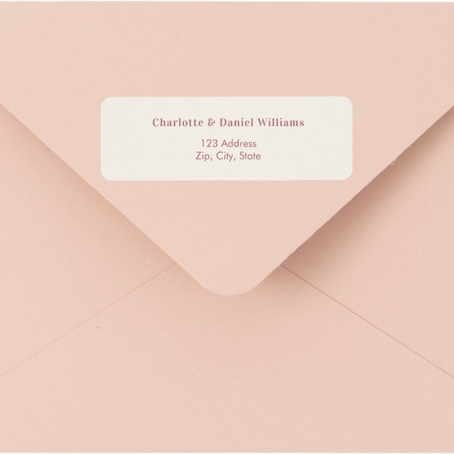 Ivory rose gold return address (Créateur téléchargé)