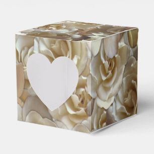 Ivory Rose Pattern – Elegant Floral Art Favor Box