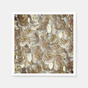 Ivory Rose Pattern – Elegant Floral Art Napkin