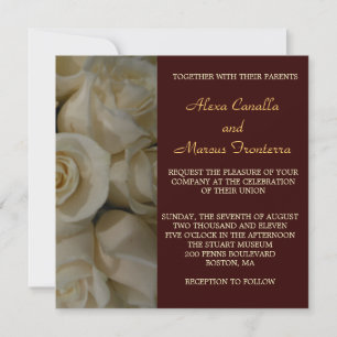 Ivory Rose Wedding Invitation