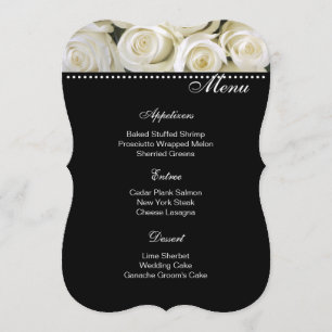 Ivory Roses Menu Card