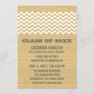 Ivory Rustic Chevron Invitation