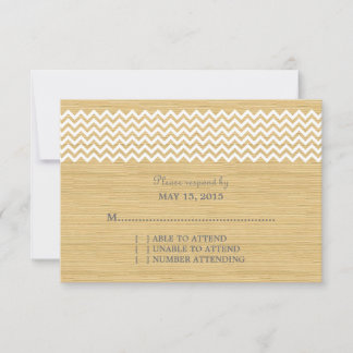 Ivory Rustic Chevron Response Card