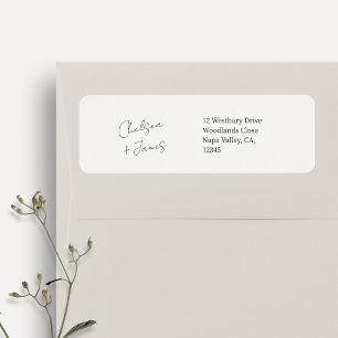 Ivory Script Welcome Wedding Address