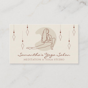 Ivory Secret Geometry Yoga Pilates Fitness Gym Business Card