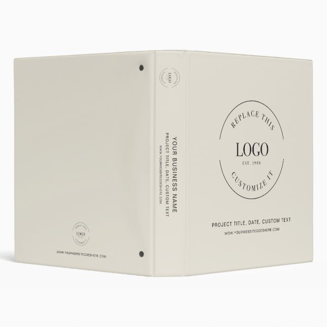 Ivory Simple Minimal Custom Business logo  Binder (Background)