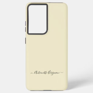 Ivory Simple Minimalist Script Custom Name Samsung Galaxy Case