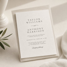 Ivory Simple Modern Elegant Minimal Wedding