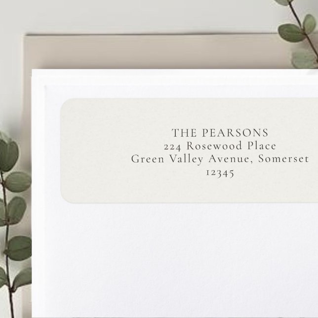 Ivory  | Simple Wedding Return Address Label (Creator Uploaded)
