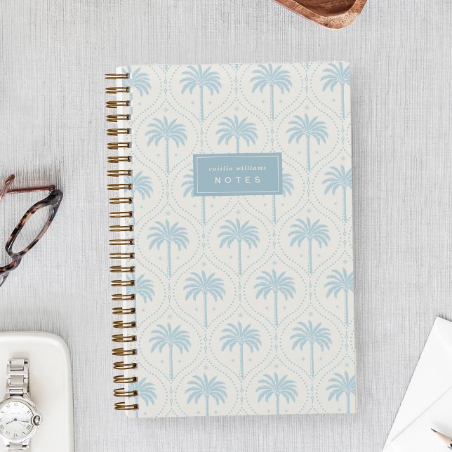 Ivory Sky | Palm Trellis Personalized Notebook (Creator Uploaded)