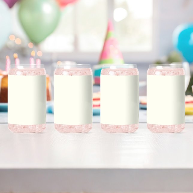 Ivory Solid Colour Can Glass (Insitu (Birthday))