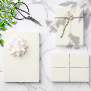 Ivory Solid Colour   Classic   Elegant Wrapping Paper Sheet