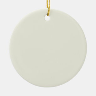 Ivory Solid Colour Customize It Ceramic Ornament