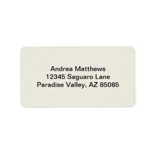 Ivory Solid Colour Customize It Label