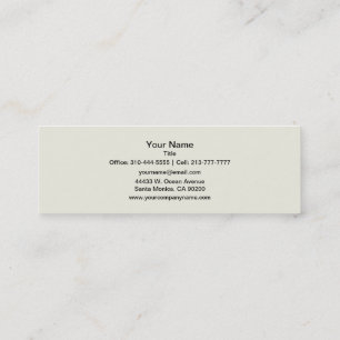 Ivory Solid Colour Customize It Mini Business Card