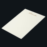 Ivory Solid Colour Customize It Notepad<br><div class="desc">This product is featured in Ivory,   a yellowish-toned white. Easily customize this product with your own text,  image or photo.</div>