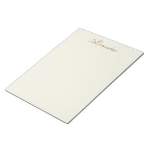 Ivory Solid Colour Customize It Notepad