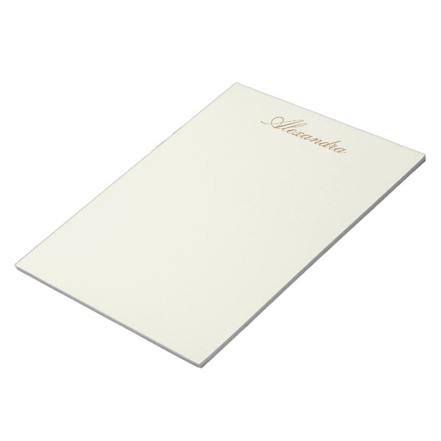 Ivory Solid Colour Customize It Notepad (Angled)