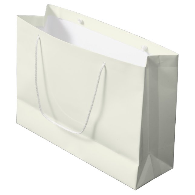Ivory Solid Colour Large Gift Bag (Front Angled)