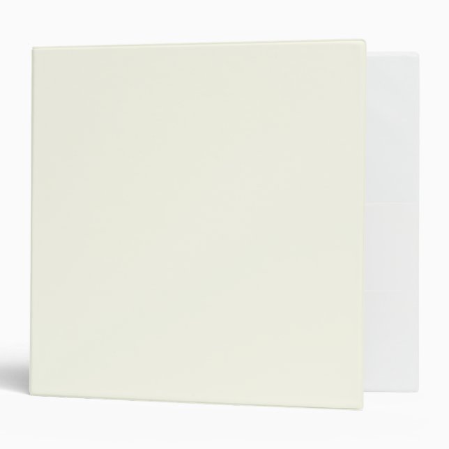 Ivory Solid Colour Minimalist Binder (Front/Inside)