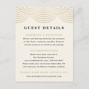 Ivory String Lights Guest Detail Enclosure Card