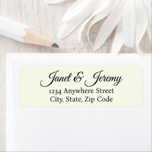 Ivory Stylized Names Wedding Return Address