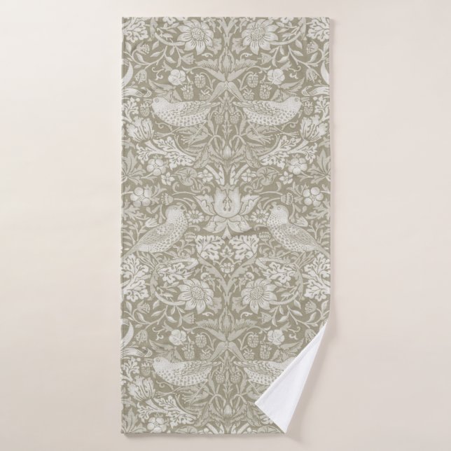 Ivory, Thief fraise, William Morris (Serviette de bain)