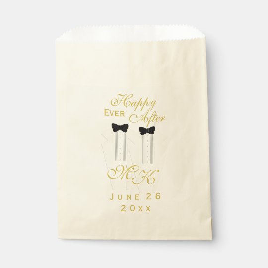 Ivory Tuxedo Wedding Happy Ever After Favour Bag
