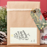 Ivory Very Merry Christmas Tree Gift For From Sticker<br><div class="desc">This Ivory Very Merry Christmas Tree Gift For From Rectangular Sticker design features a sophisticated bright cream backdrop with a blend of simple black lettering and classic calligraphy paired with a minimalist boho styling that strikes a perfect balance between clean modern subtlety and vintage elegance. Embellishing this all beautifully is...</div>