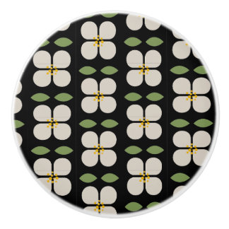 IVORY VINES - Floral Ceramic Knob 