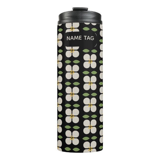 Ivory Vines Floral Thermal Tumbler (Front)