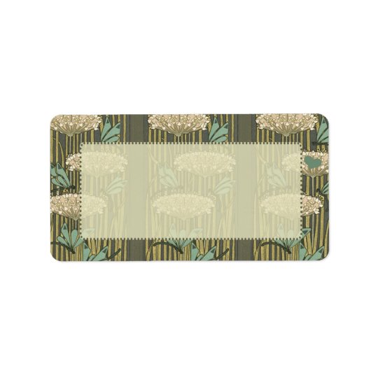 Ivory Vintage Art Nouveau Dragonfly Address