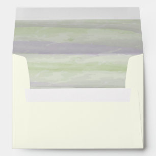 Ivory Watercolor Wedding Invitation Envelope