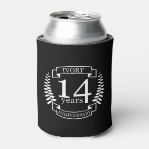 Ivory wedding anniversary 14 years can cooler