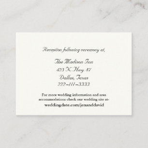 Ivory Wedding enclosure cards