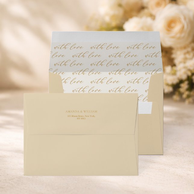Ivory Wedding Envelope with “With Love” Liner (Creator Uploaded)