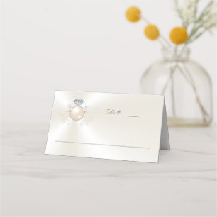 Ivory Wedding Table Numbers and Place Cards Combo