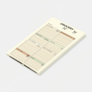 Ivory Weekly Grocery List - Post-it Notes