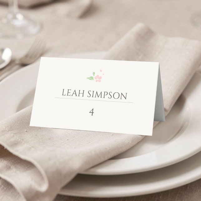 Ivory | Whimsical Floral Wedding Table Number Card (Creator Uploaded)