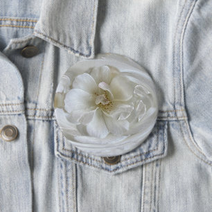 Ivory white 4 inch round button