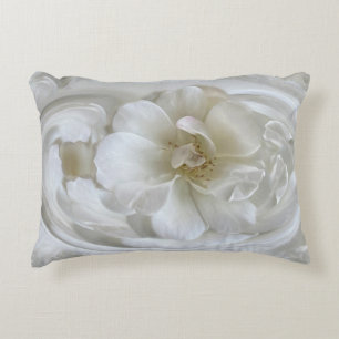 Ivory white accent pillow