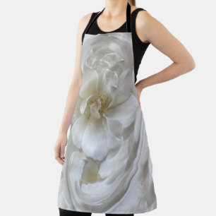 Ivory white apron