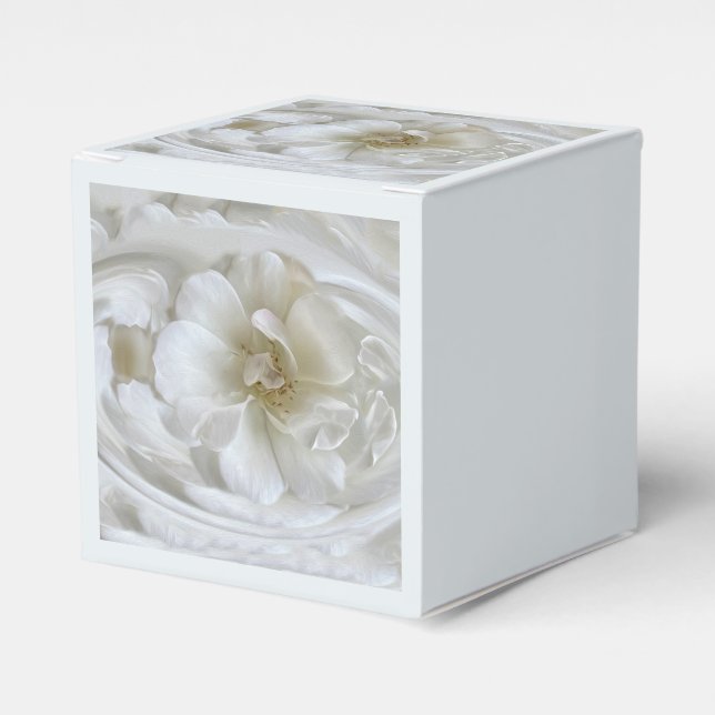 Ivory white favor box (Front Side)