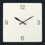 Ivory White FFFFF0 - Option to Add Name Square Wall Clock<br><div class="desc">A full scale PNG image based on the HEX code (six-digit hex triplet) shown. Use this code to mix, match and customize any other item to go with this, or to add to other collections. Hex codes may be used to customize most text and background colours on Zazzle products. You...</div>