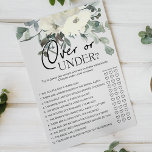 Ivory White Floral Game Over Under Flyer<br><div class="desc">Over or Under bridal shower game. Watercolor botanical,  Ivory White Floral.   Matching items to complete your event collection are available in our Zazzle store!</div>