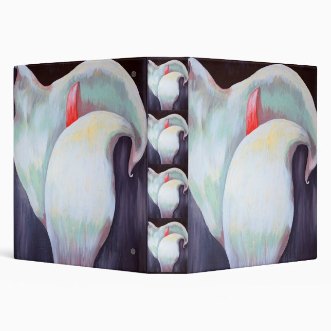 Ivory White Orchid With Lilac Lemon Hues Binder (Background)