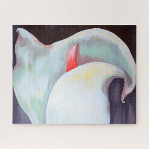 Ivory White Orchid With Lilac Lemon Hues Jigsaw Puzzle