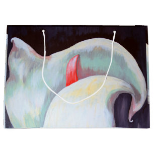 Ivory White Orchid With Lilac Lemon Hues Large Gift Bag