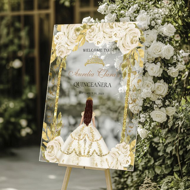 Ivory White Princess Floral Quinceanera Anniversai (Créateur téléchargé)