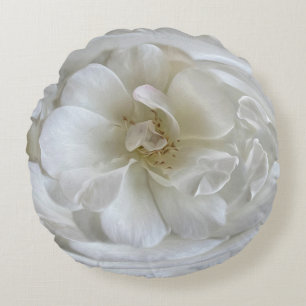 Ivory white round pillow